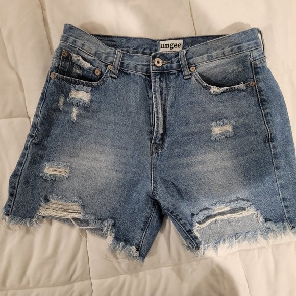 Umgee Pants - Denim shorts high waisted